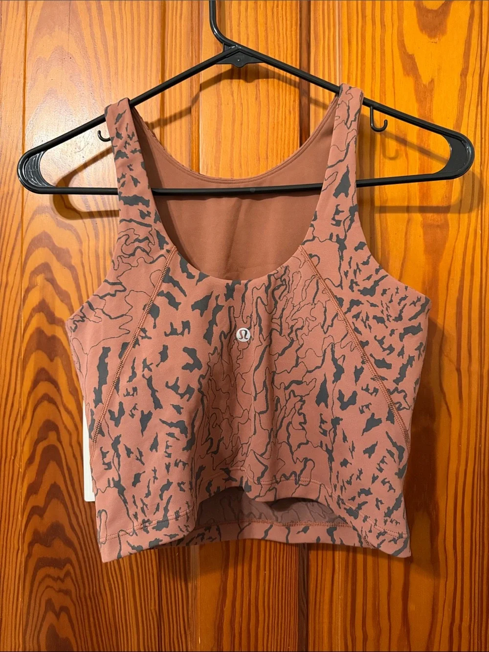 New Lululemon Align High-Neck Tank Top Camo Contour Jacquard Copper Graphite